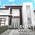 Modern 2 Story House Floor Plans Bloxburg